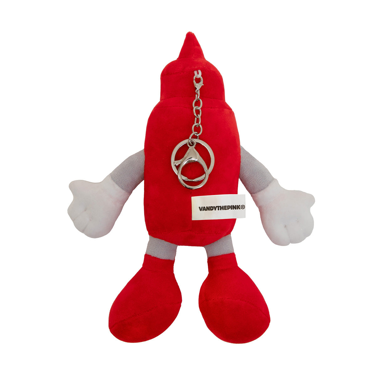 Ketchup Plush Keychain - Adorable Red Tomato Squishy Toy for Backpacks, Keys & Gifts | Fun Kawaii Accessory for Kids & Adults
