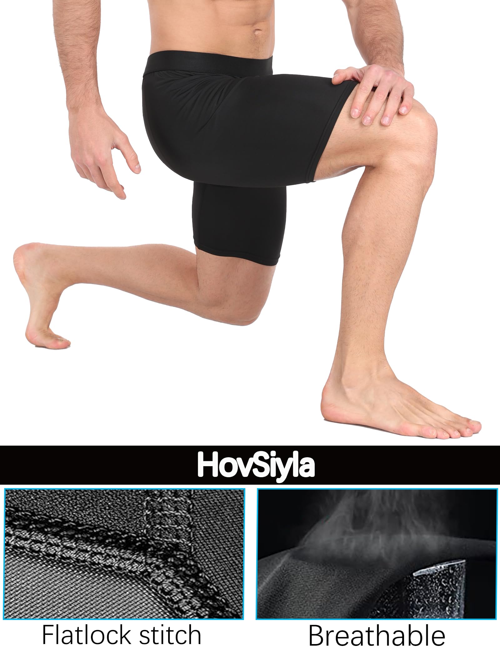 Men's Compression Shorts - High Performance Workout & Athletic Running Underwear - Moisture Wicking Spandex Shorts for Gym, Cycling & Sports Recovery