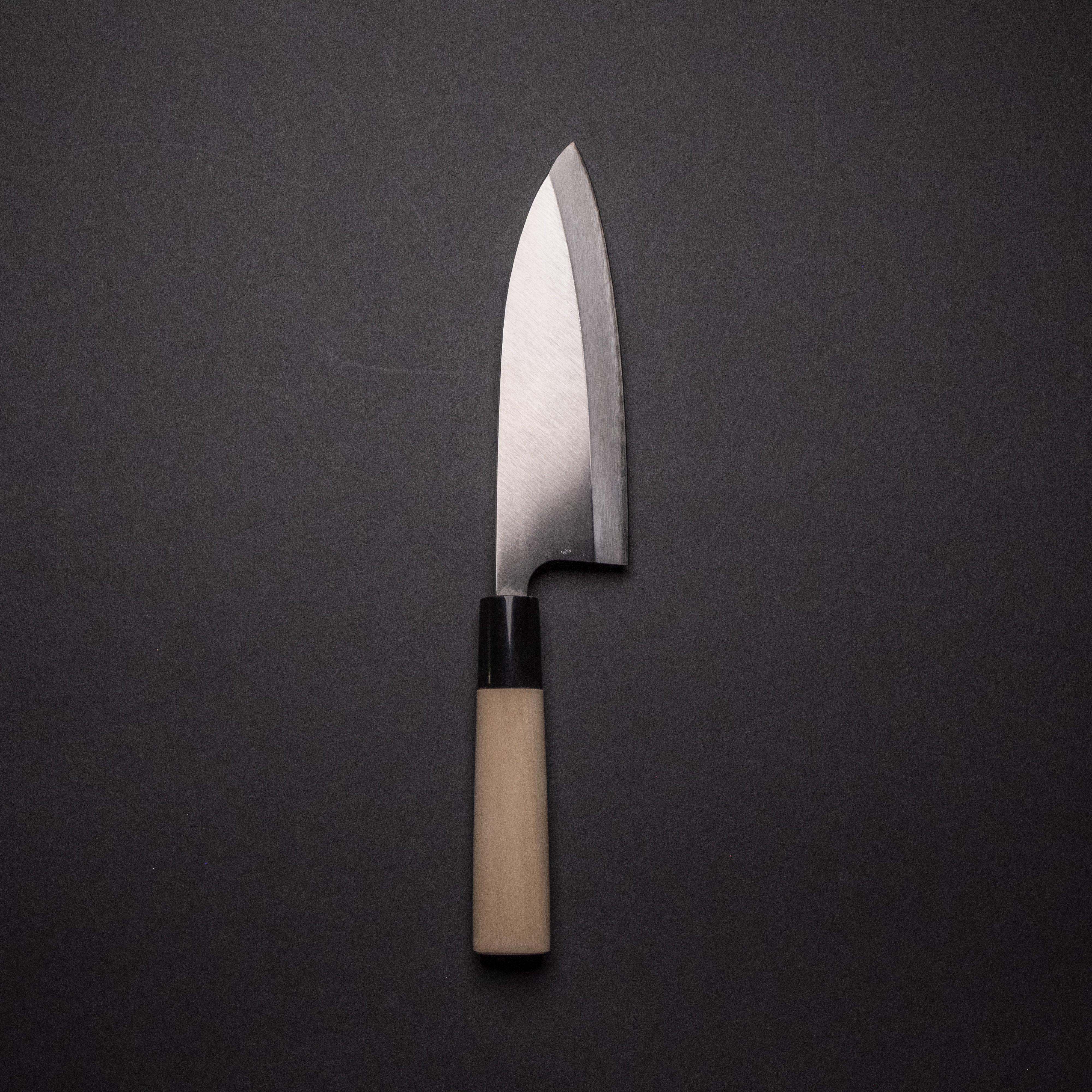 Premium Mumei Japanese Deba Knife 165mm - High Carbon Stainless Steel Blade with Ho Wood Handle - Ideal for Sushi, Fish Filleting & Japanese Cuisine
