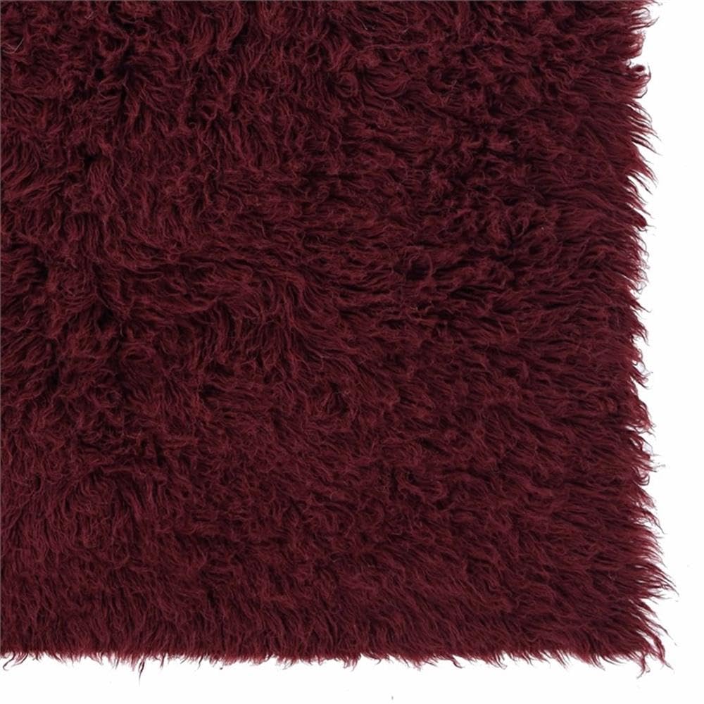 Premium Linon Flokati Hand-Woven Wool Area Rug 60