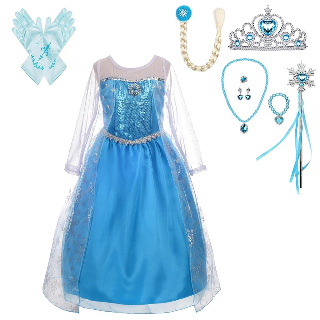 Toddler Girls' Ice Princess Dress Costume - Elegant Fancy Party Dress for Birthday, Halloween, Christmas | Perfect for Pageants, Photo Shoots & Special Events