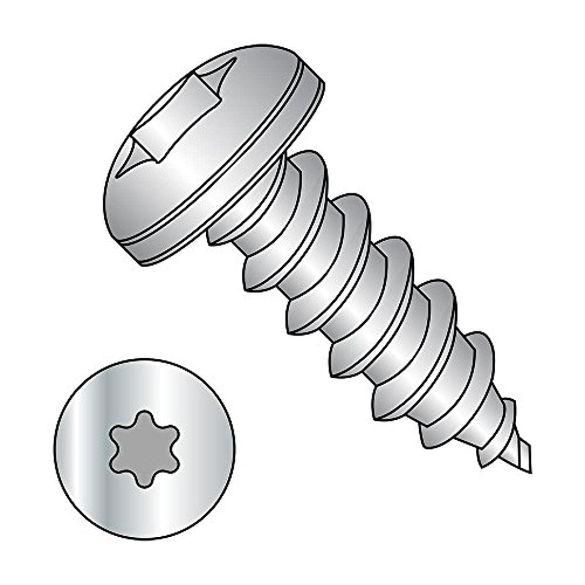 18-8 Stainless Steel Sheet Metal Screws #6-18, 1/2