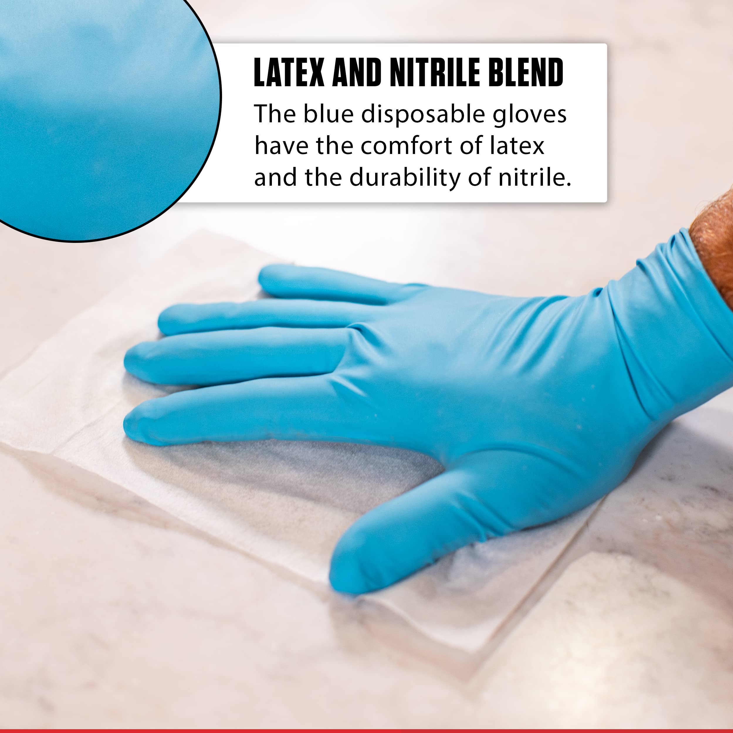 Great Stuff Disposable Gloves - 100 Pack Multipurpose Latex-Free Gloves for Cleaning, Food Handling, Medical Use & Household Chores - Durable & Comfortable for Daily Tasks