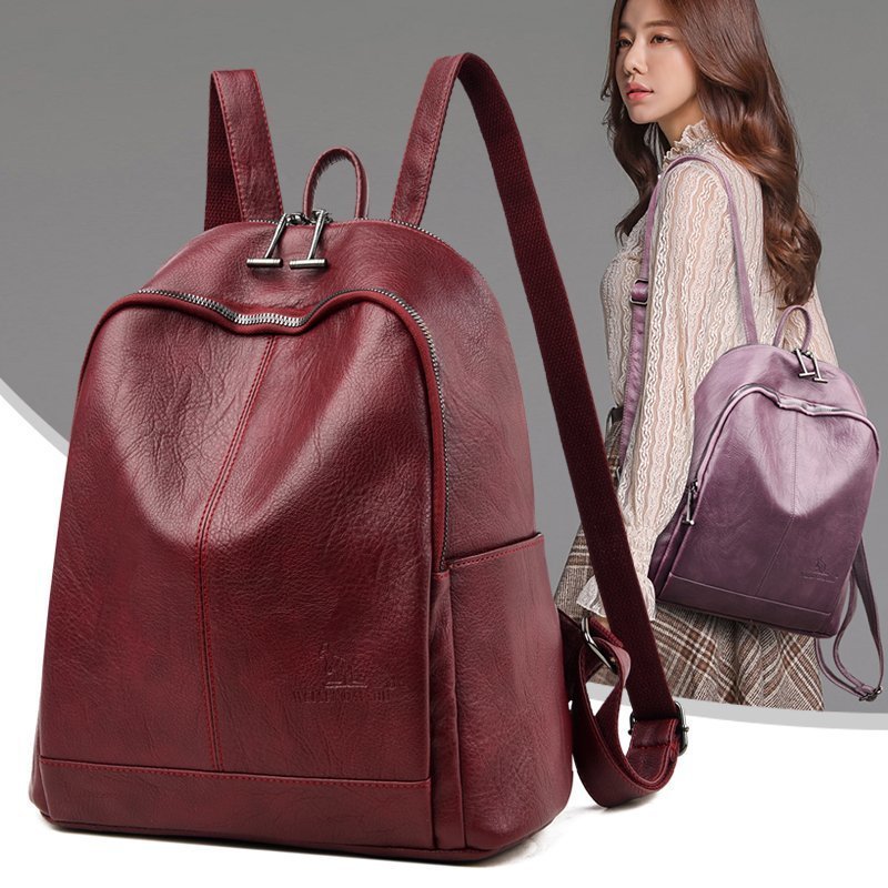 Vegan Leather Women's Backpack - Stylish & Eco-Friendly Laptop Bag for Work, Travel & College | Water-Resistant & Lightweight