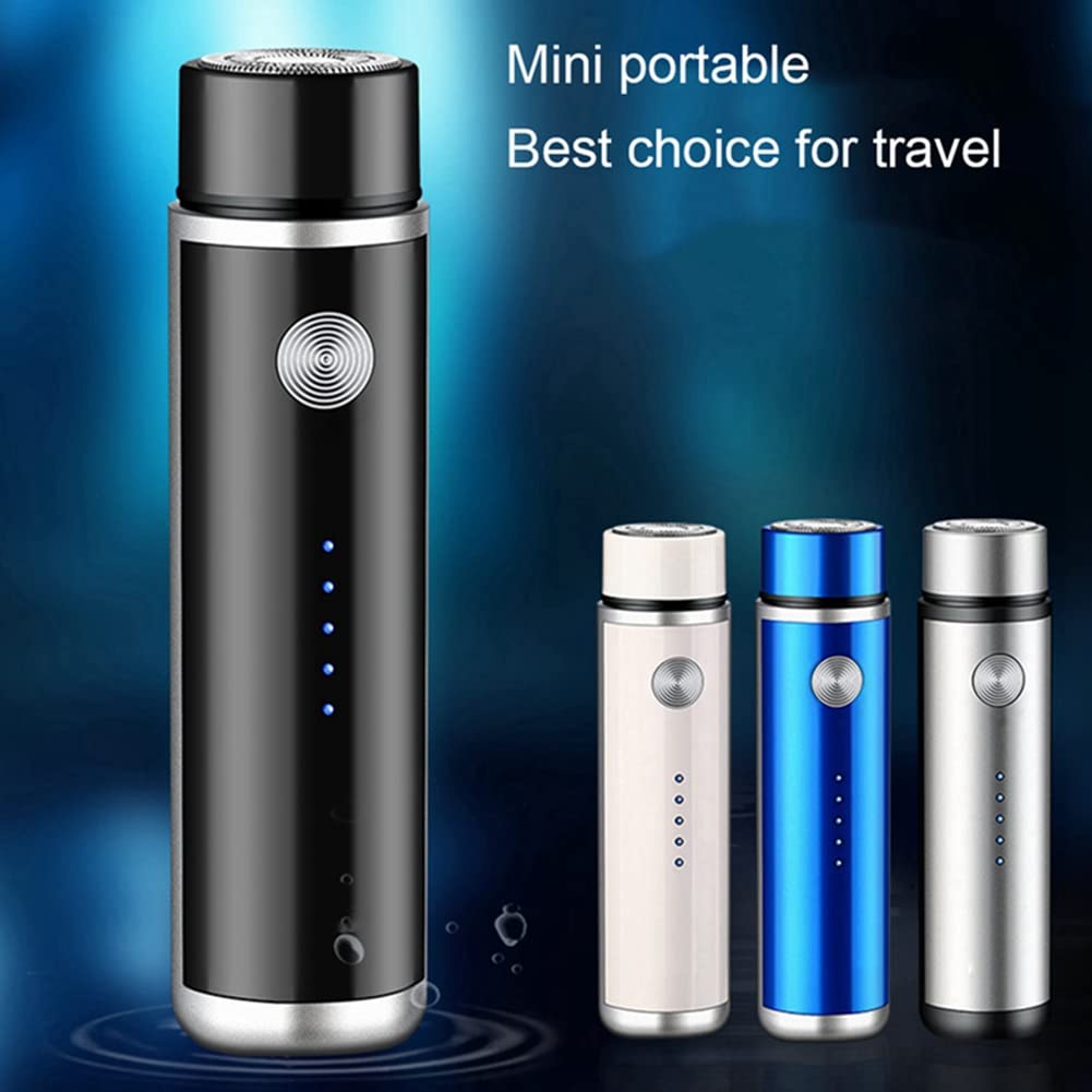 PYNQ Mini Electric Beard Trimmer for Men - USB Rechargeable, Washable, Portable Grooming Kit - Perfect for Travel, Home & Office Use (White)