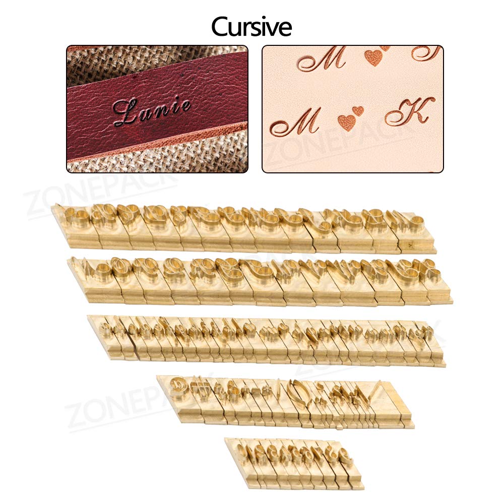 Premium Copper Brass Stamping Molds - 184PCS Cursive Letters, Numbers & Symbols for Hot Foil Stamping Machine | CNC Engraving Molds for DIY Crafts, Leather Embossing, Scrapbooking & Card Making