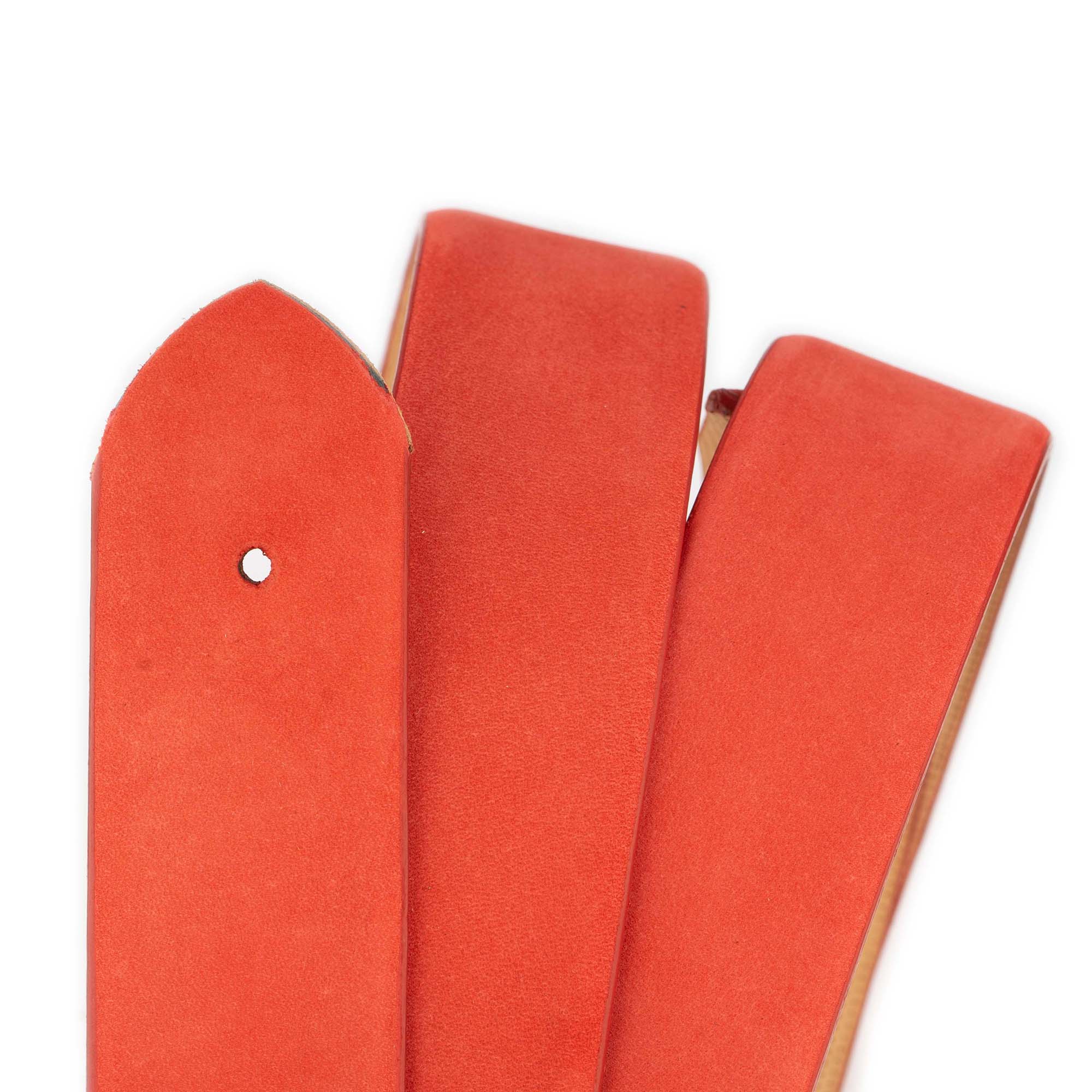 Premium Red Nubuck Leather Belt Strap Replacement for Dunhill Buckles - Durable & Stylish Accessory for Business & Formal Occasions