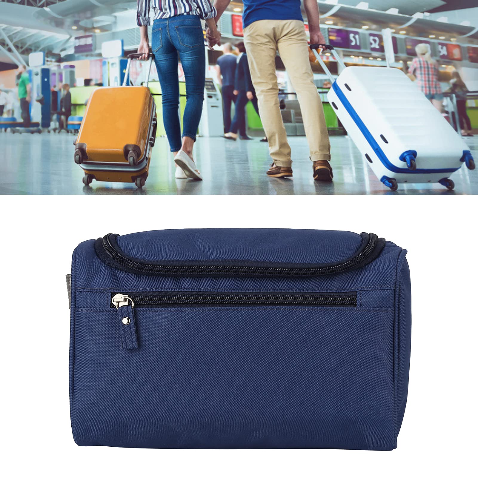 2-Pack Durable Makeup Storage & Toiletry Bags for Women - Waterproof Travel Cosmetic Organizer with Multiple Pockets - Perfect for Home, Business Trips, Gym & Vacation Essentials