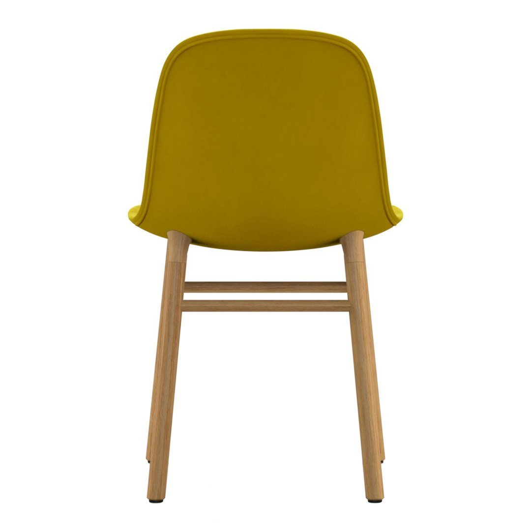 Modern Upholstered Form Chair with Solid Wood Legs - Perfect for Home Office, Living Room & Dining Room Decor