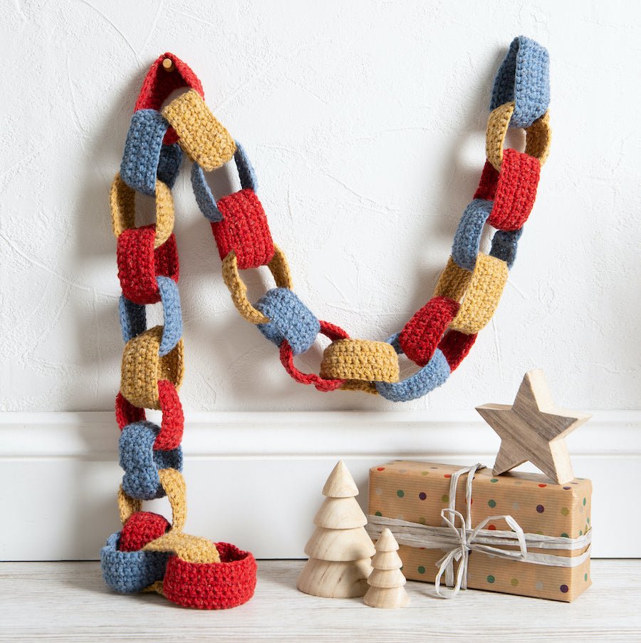 DIY Paper Chain Crochet Kit for Beginners - Complete Starter Set with Yarn, Hook & Patterns - Perfect for Home Decor, Gift Making & Craft Projects