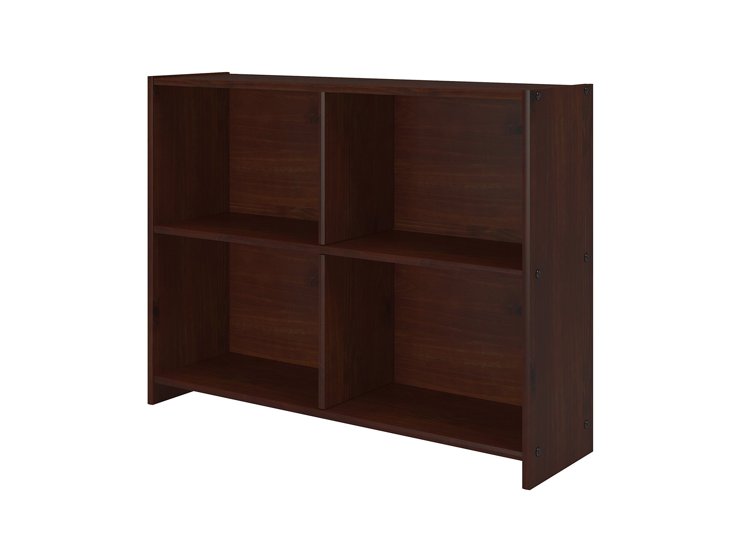 Donco Kids Low Loft Bookcase in Cappuccino - Perfect for Nursery, Bedroom & Playroom Storage | Wooden Bookshelf for Children's Books & Toys