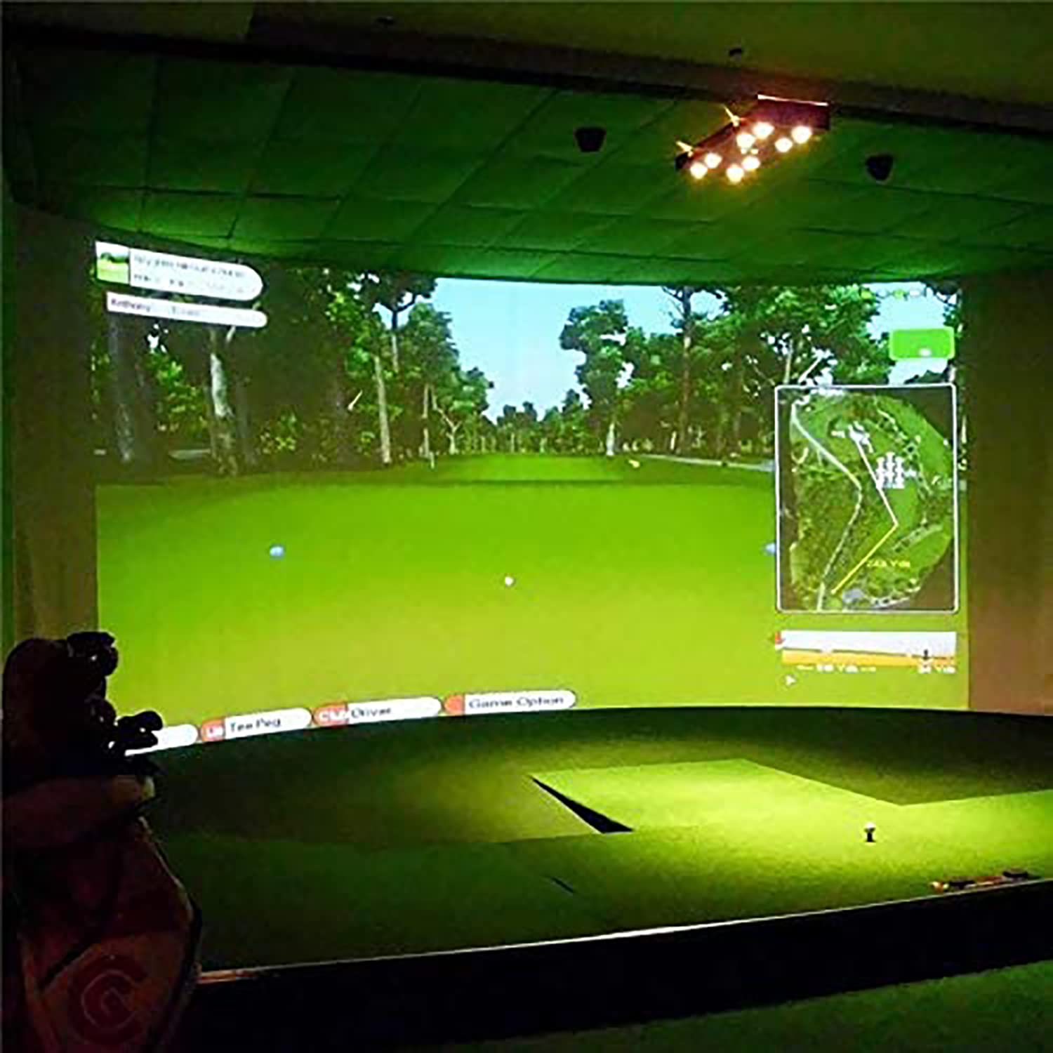 Premium Golf Practice Target Mat - Indoor Golf Simulator Projection Screen with Noise Reduction - Durable Golf Impact Fabric for Home/Office Training - Multiple Sizes Available - Perfect for Indoor Golf Drills, Swing Practice & Virtual Golf Games