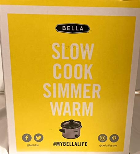 BELLA 1.5 Quart Slow Cooker Crock Pot - Stainless Steel Small Crockpot for Soups, Stews & Dips - Perfect for Dorm Rooms, Office Lunches & Family Meals (Model WJ-1500)