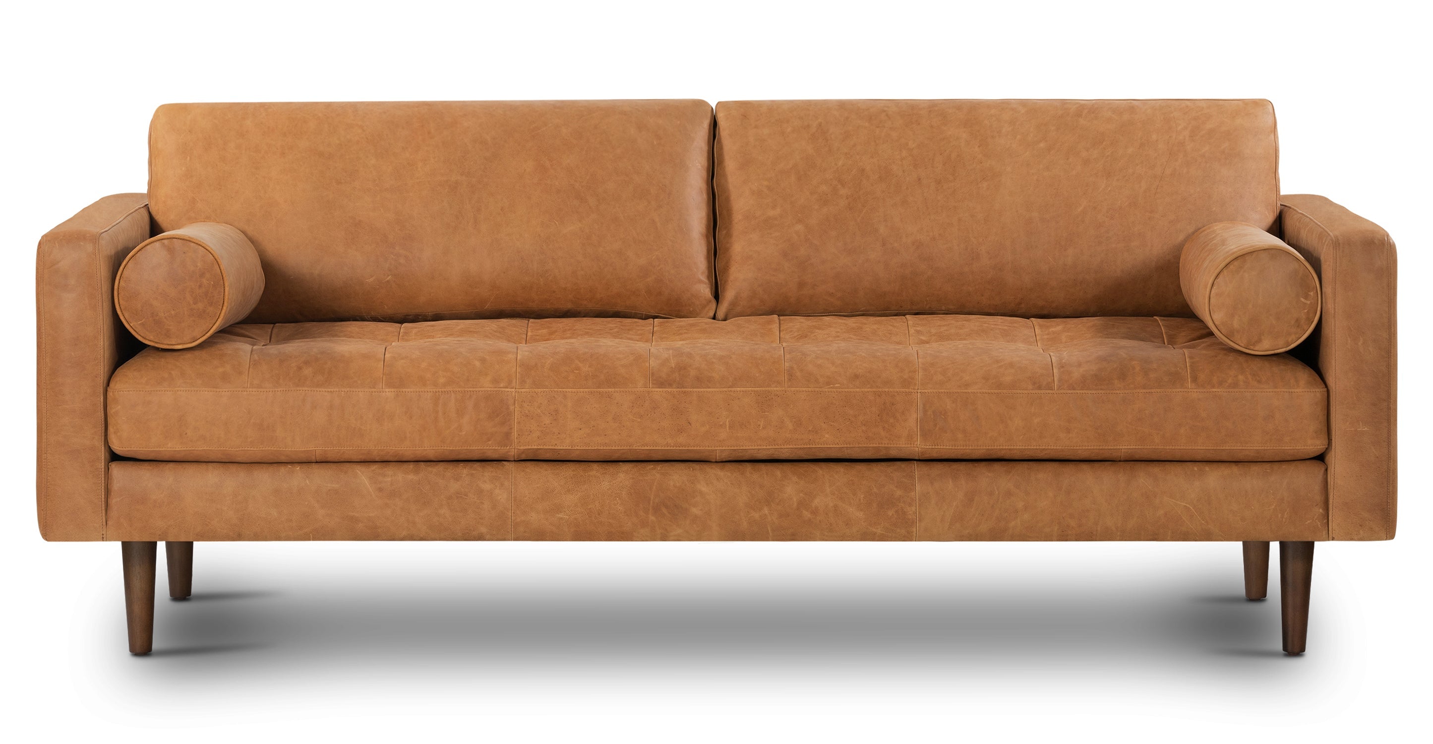 Premium Napa Leather Sofa - Modern Luxury Living Room Furniture for Home & Office - Perfect for Relaxing, Entertaining & Stylish Decor