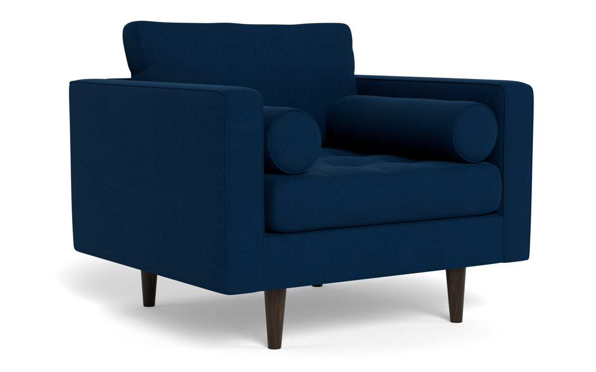 Stylish Ladybird 42 Arm Chair - Modern Accent Chair for Living Room, Bedroom & Office - Comfortable Upholstered Lounge Chair with Wooden Legs - Perfect for Reading Nook, Cozy Corner or Home Decor