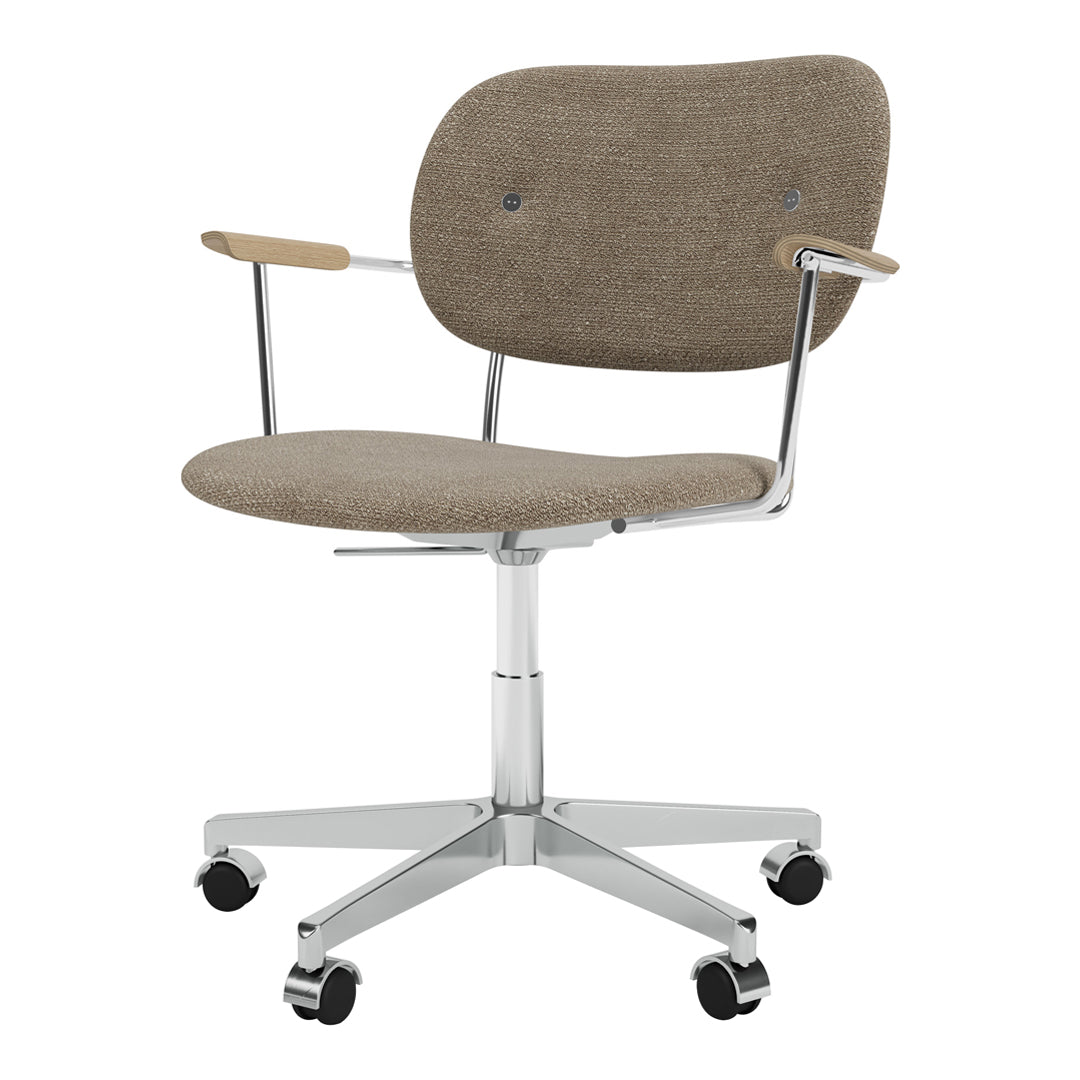 Ergonomic Office Armchair with Full Upholstery & 360° Swivel Base - Adjustable Height Rolling Chair for Home Office, Conference Room, or Gaming Setup