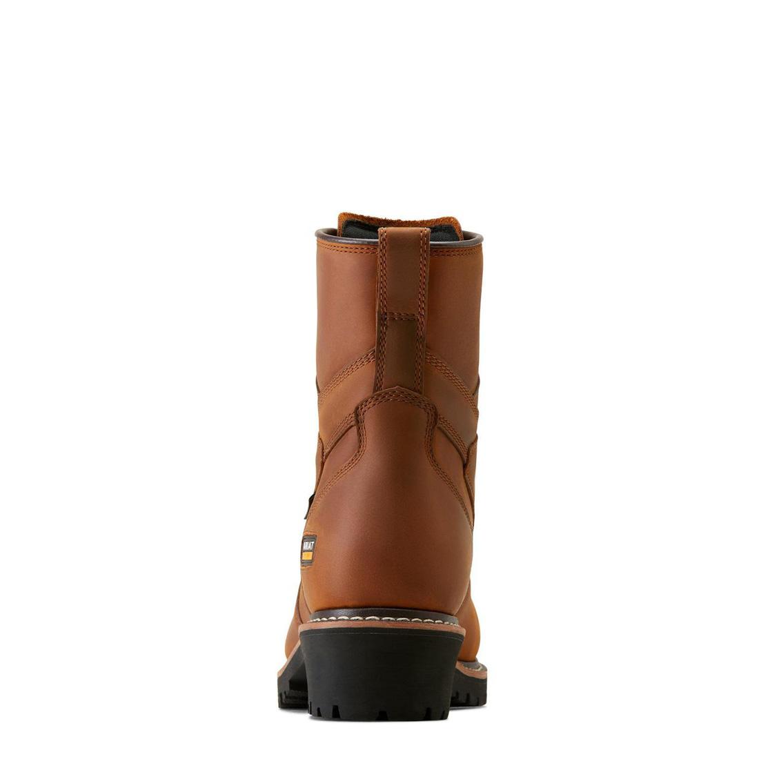 Logger Shock Shield Composite Toe Waterproof Work Boot Copper Brown