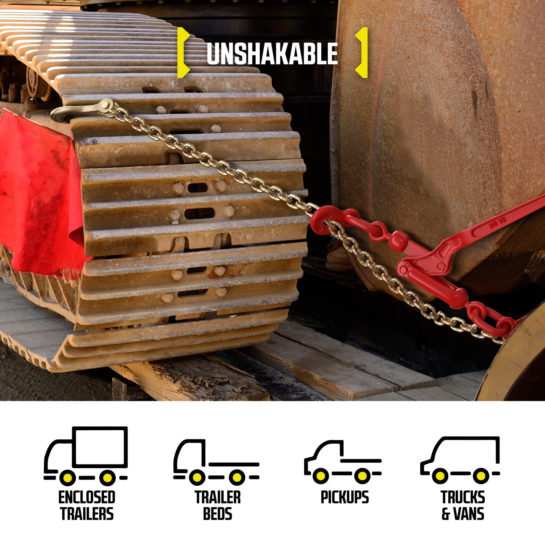 Heavy Duty DC Cargo Chain Binder Kit - 3/8