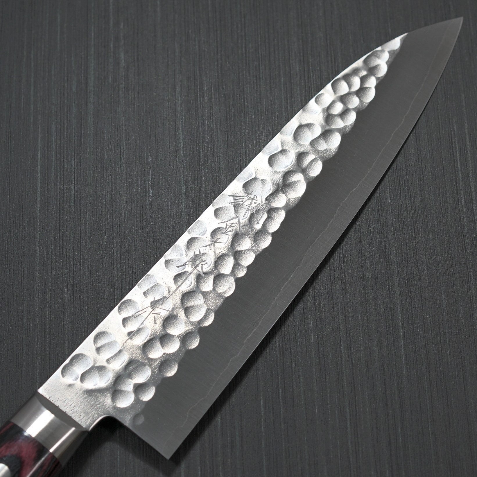 Premium Yoshimi Kato SG2 Hammered Gyuto Chef Knife 180mm - Japanese Damascus Steel Kitchen Knife with Red Pakkawood Handle - Perfect for Sushi, Meat Cutting & Professional Cooking