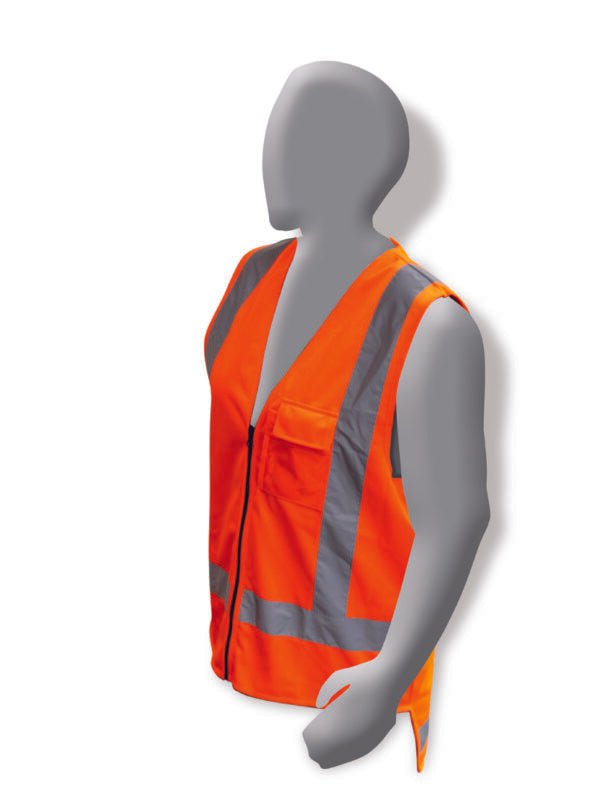 High Visibility Safety Vest - 5-Pack Orange Reflective Armor Vest for Day & Night Work | Construction, Road Work, Cycling & Outdoor Safety Gear