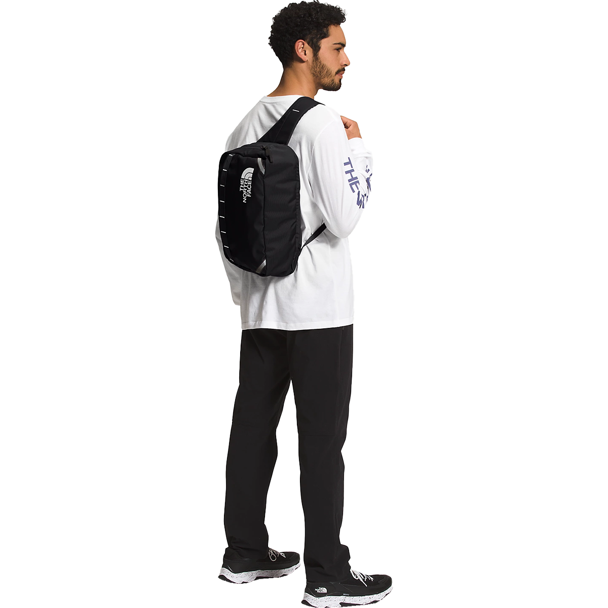 Base Camp Voyager Sling Bag - Lightweight Crossbody Sling Pack for Men & Women - Perfect for Hiking, Travel & Everyday Carry (Black)