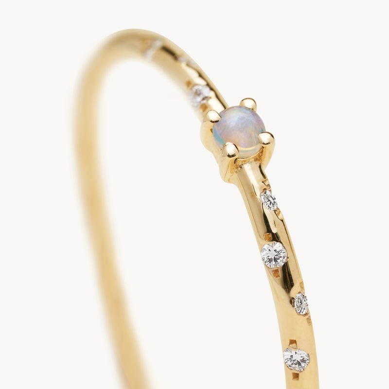 Dainty Starry Birthstone Ring - Elegant Zodiac Jewelry for Women, Personalized Gift for Her - Perfect for Birthdays, Anniversaries & Special Occasions