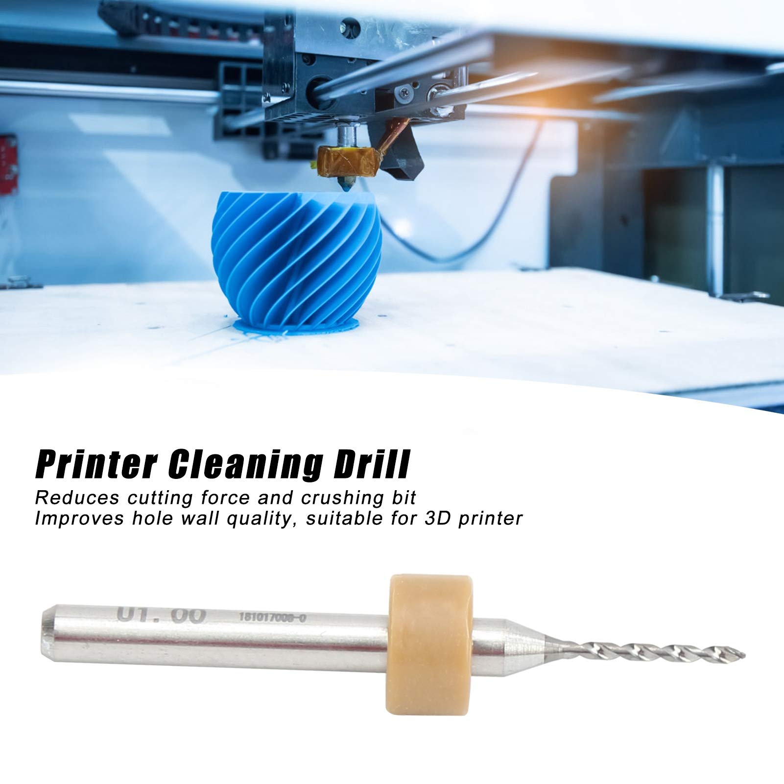 10Pcs Tungsten Carbide Printer Nozzle Cleaning Drill Bits - Durable Clog Cleaner Accessories for 3D Printers & Inkjet Printers - Perfect for Unclogging and Maintenance
