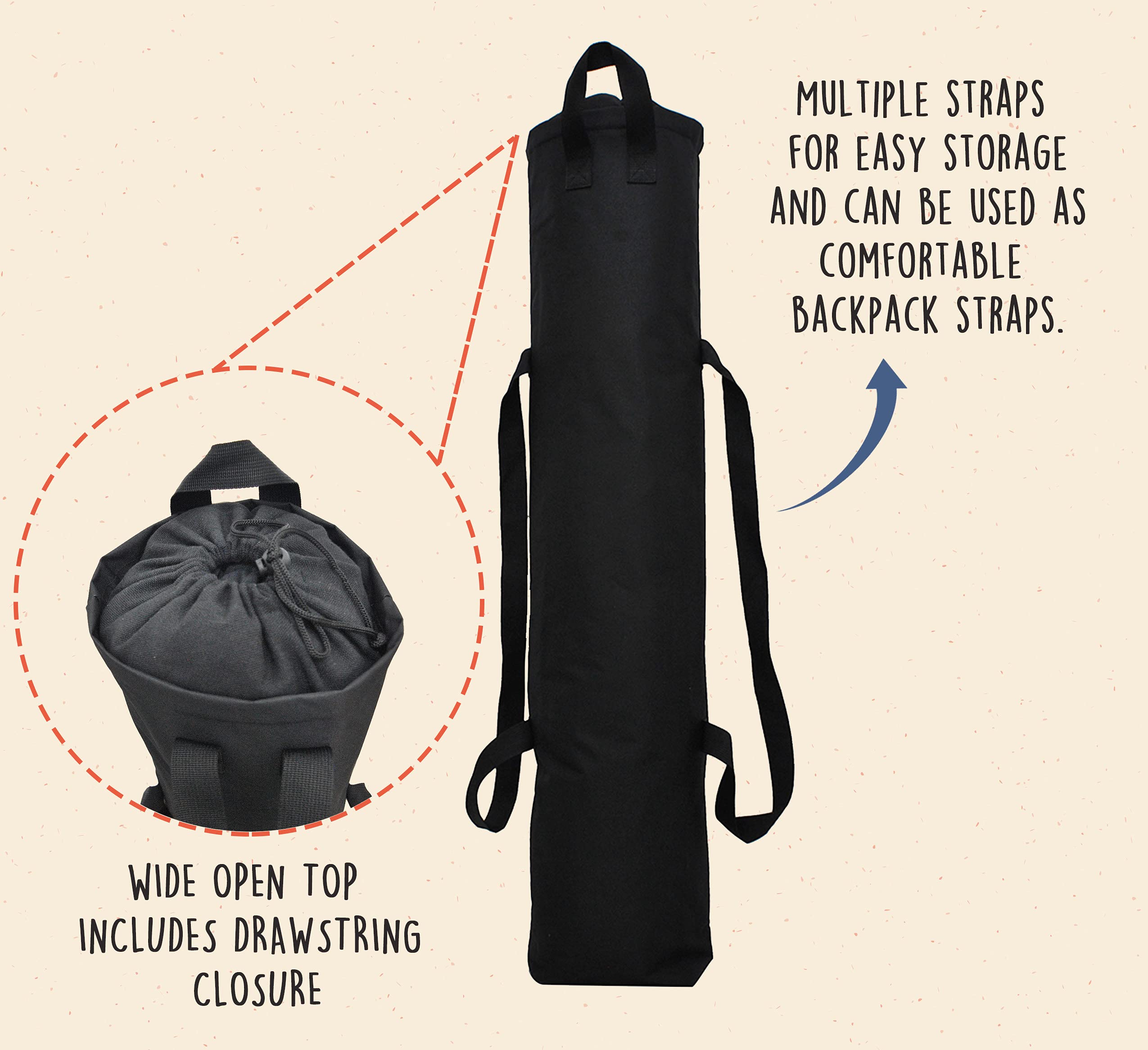 NGIL Camp Folding Chair Carry Bag - Replacement Storage Cover for Outdoor Camping Chairs | Durable Nylon Carrying Case for Adults | Perfect for Beach, Picnic, Hiking & Backyard Use (Chair Not Included)