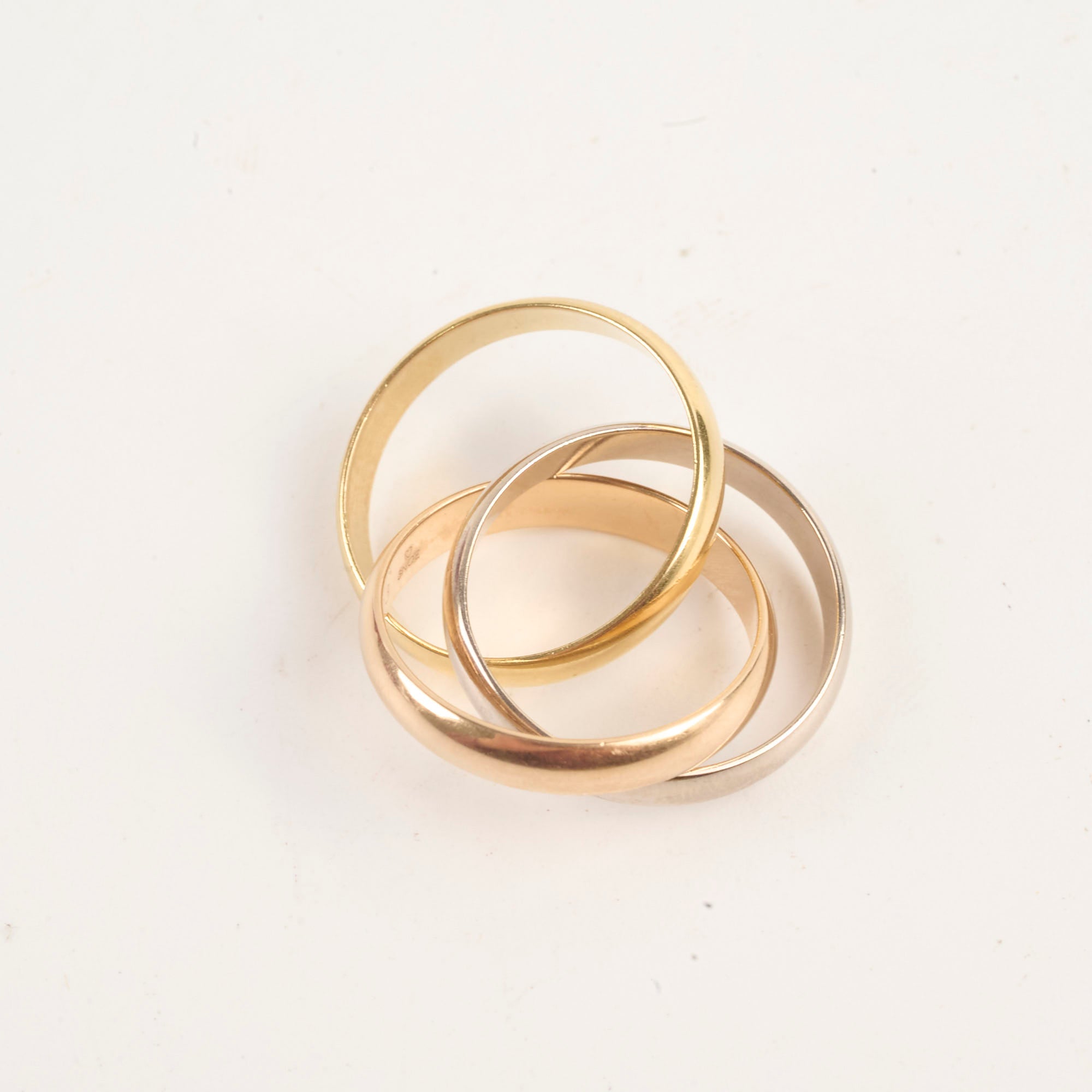 Cartier Trinity Ring 18K Gold Tri-Color Band Size 52 - Luxury Wedding, Anniversary & Gift Jewelry for Women
