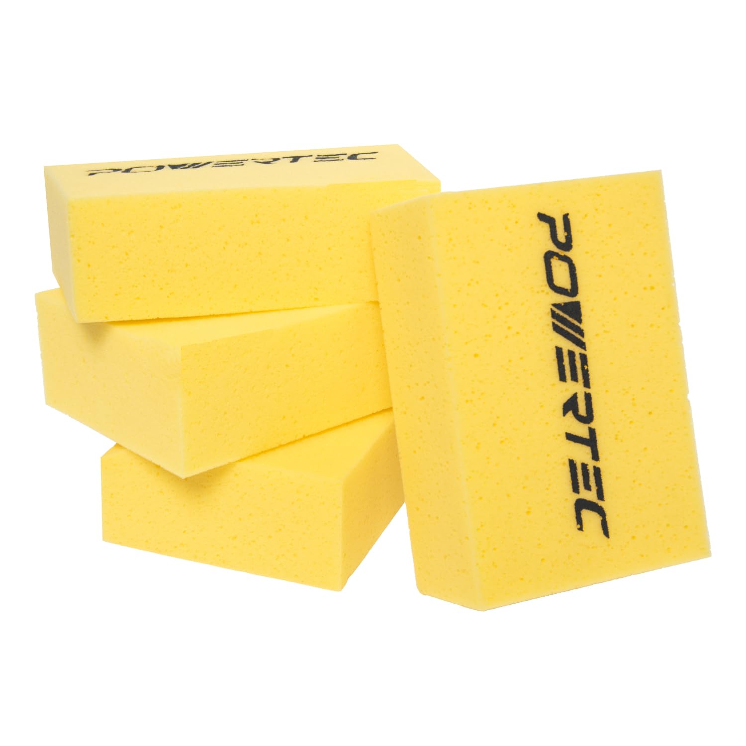 POWERTEC Large Square Grout Sponge 4-Pack - Professional Tile Grout Removal & Cleaning Sponge for Floors, Kitchen, Bathroom - Heavy Duty Absorbent Multi-Purpose Cleaning Tool (72106) - Perfect for DIY Home Renovation, Tile Installation and Deep Cleaning Projects