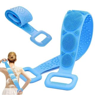 Double-Sided Silicone Body Scrubber & Exfoliator - Deep Cleaning Bath Brush for Dead Skin Removal, Massage & Exfoliation - Washable & Easy to Clean for Men & Women - Perfect for Shower, Spa & Home Skincare Routine