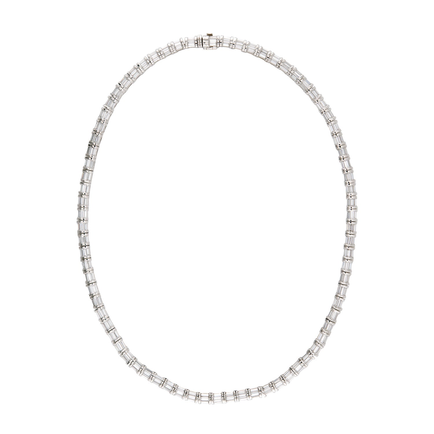18K Italian Estate Diamond Riviera Necklace - 11.50ctw Vintage Jewelry for Women, Elegant Bridal Gift & Special Occasion Necklace