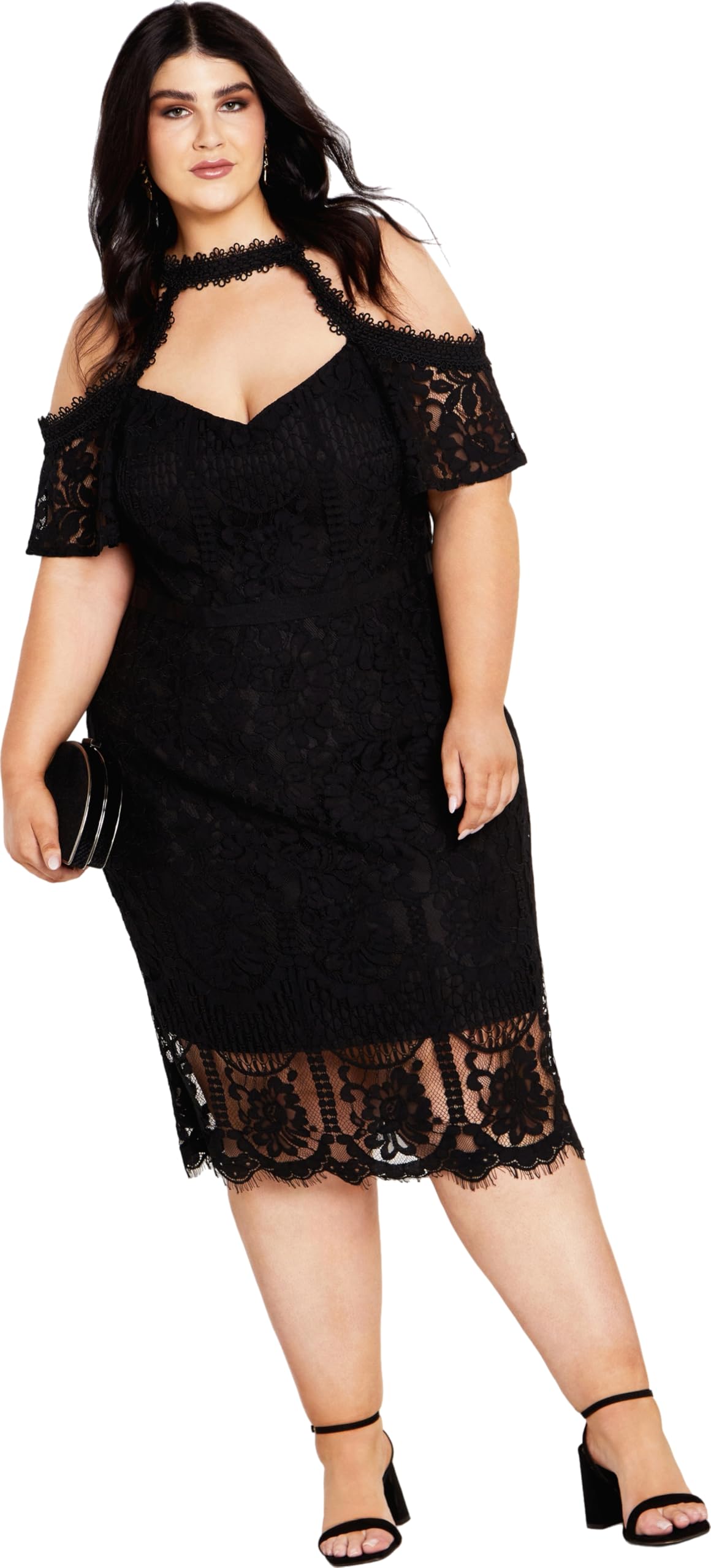 Elegant Plus Size Lace Dress for Women - Pippa Floral Maxi Dress for Special Occasions | Perfect for Weddings, Parties & Evening Events
