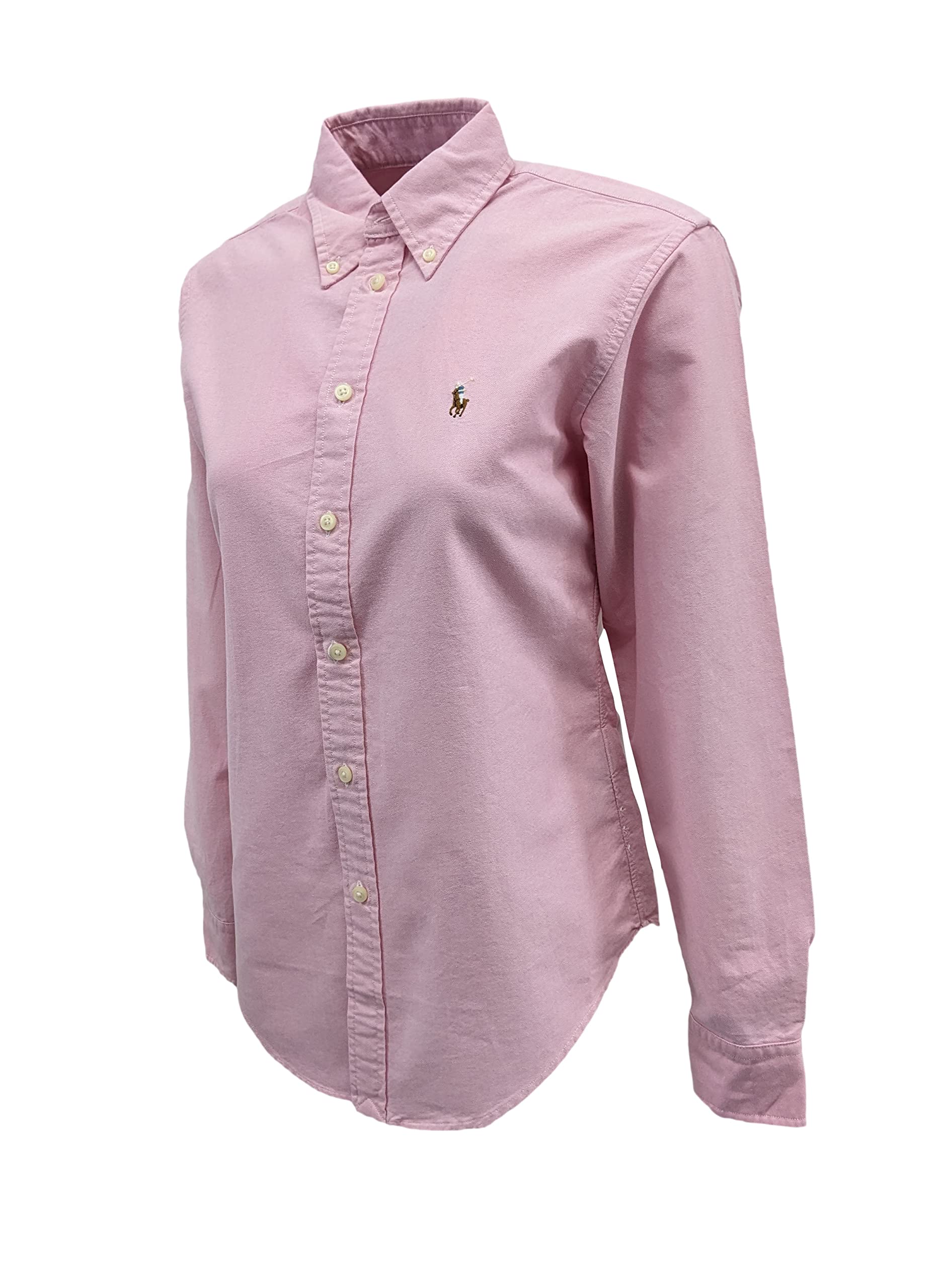 Ralph Lauren Women's Long Sleeve Classic Fit Oxford Shirt - Small, Pink | Casual Workwear & Business Attire for Office & Professional Occasions
