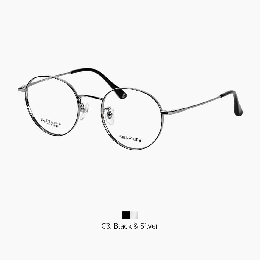 Titanium Glasses Frame Model S 3071 - 49mm Size, 52□20 143 - Lightweight & Durable Eyewear for Men & Women | Perfect for Reading, Work & Fashion Accessories
