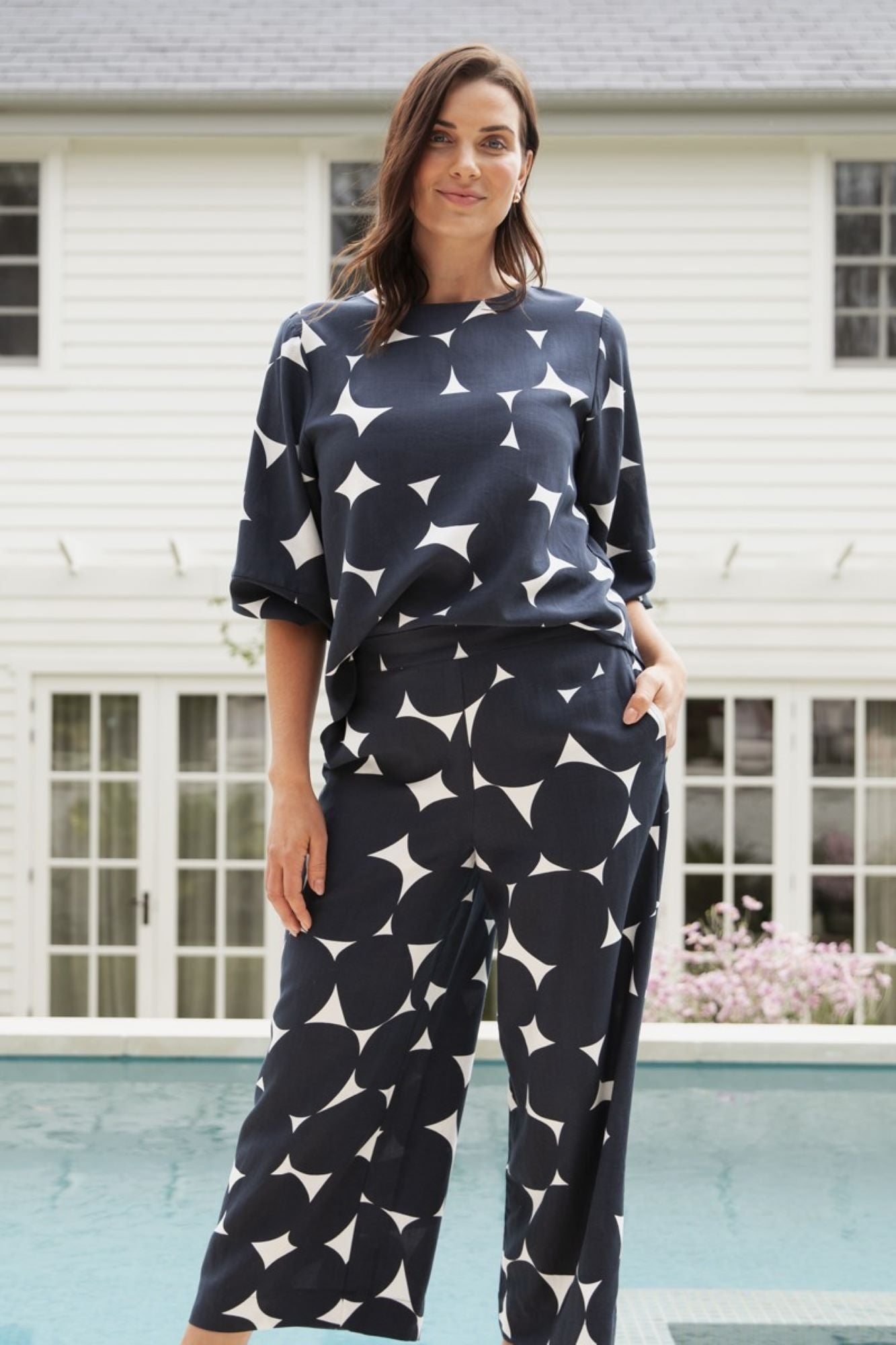 Elm Demi Spot Top - Floral Print Women's Blouse for Casual Wear & Summer Outfits
