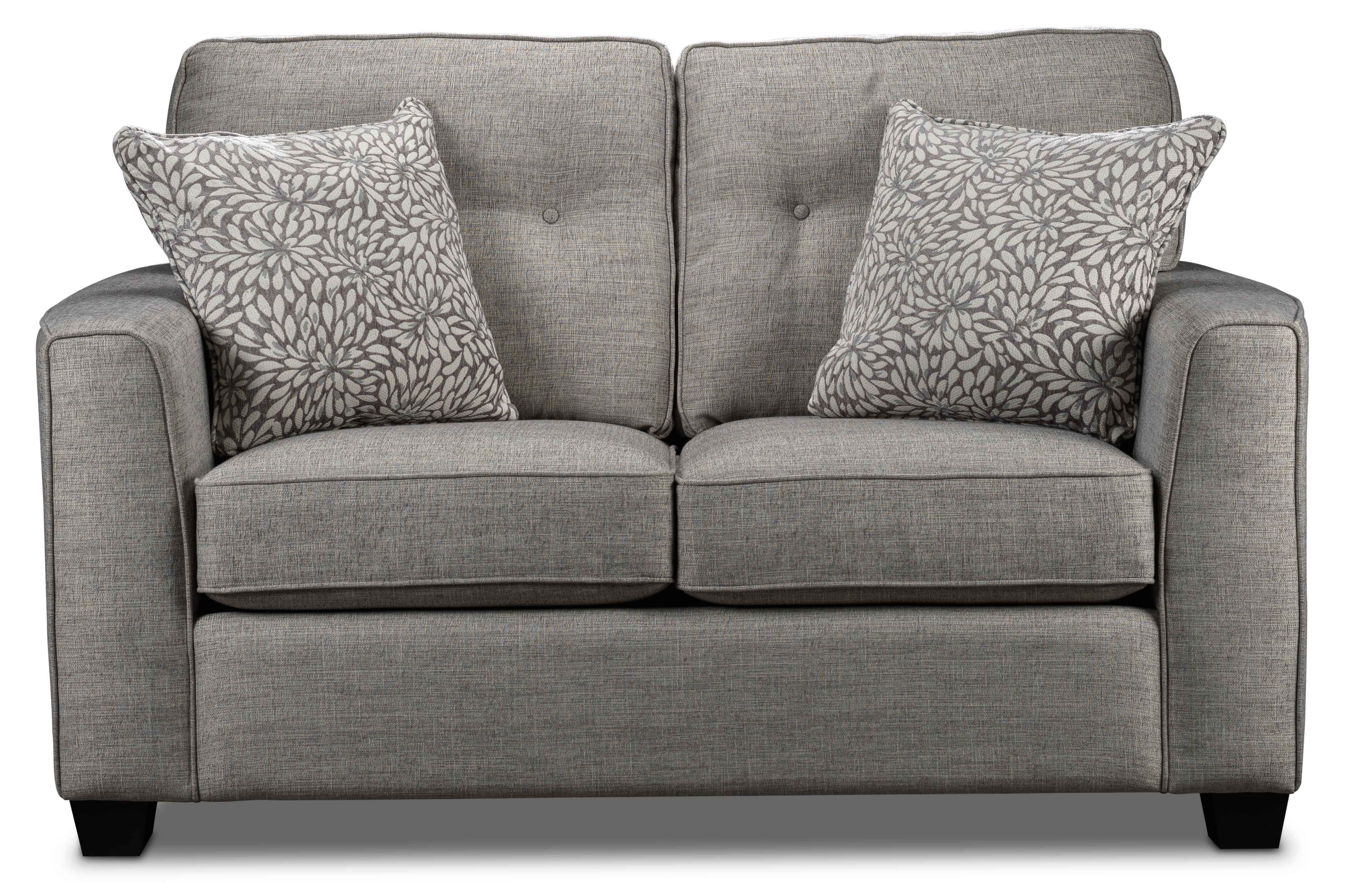 Comfortable Athabasca Loveseat in Grey - Perfect for Living Room, Bedroom & Small Spaces