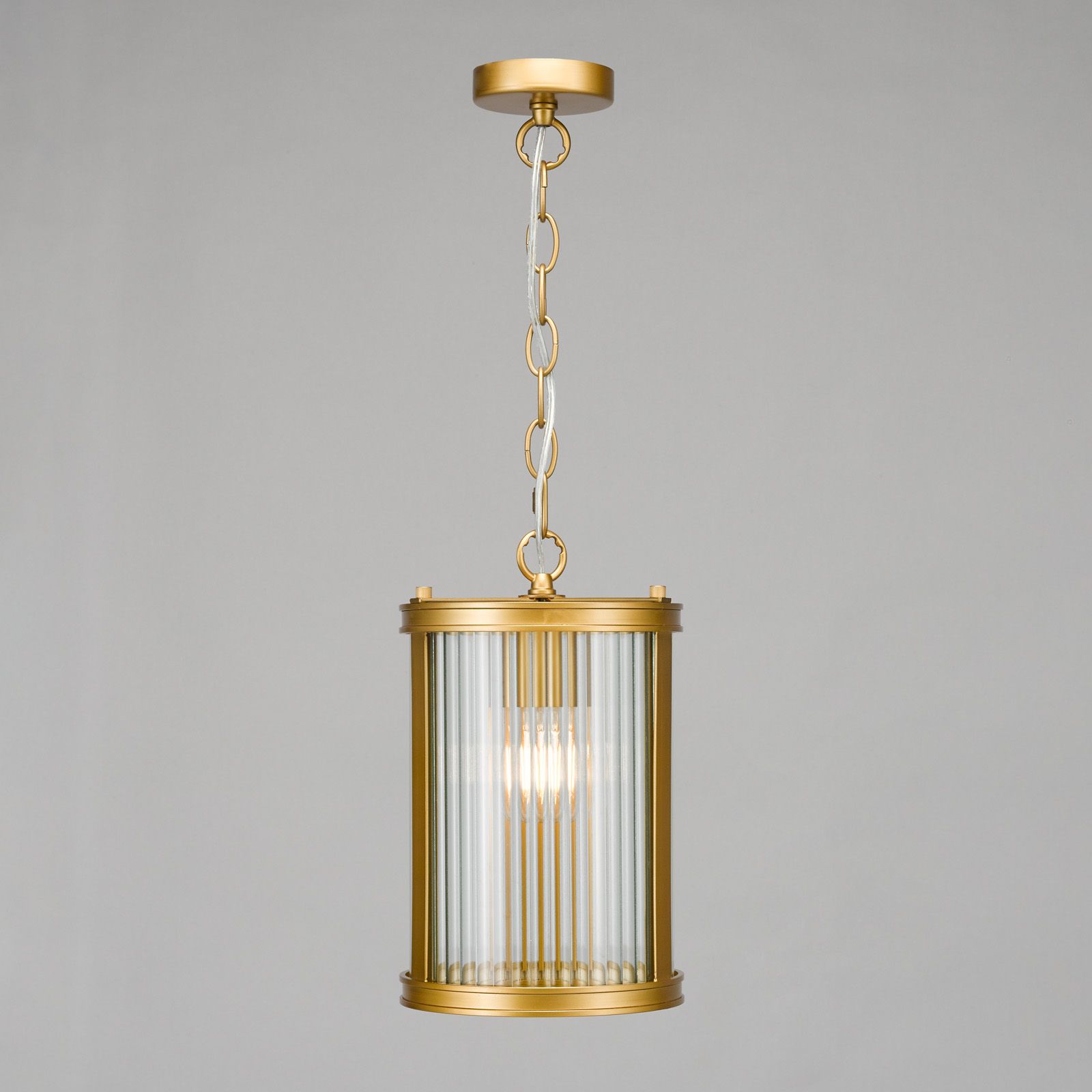 Bianka Pendant Light Fixture - Bronze & Matte Black with Ribbed Glass Shade (E17 Base) - Perfect for Dining Room, Kitchen Island or Bedroom Lighting