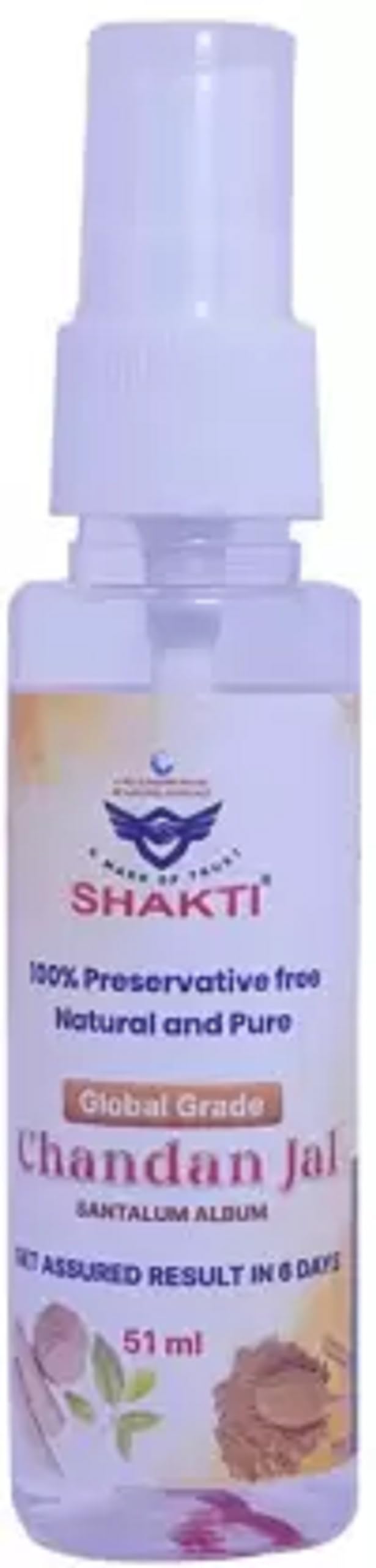 Shakti Chandan Water Sandalwood Toner - Natural Scar & Pore Treatment for Face & Body | Skin Tightening & Deep Cleansing | Daily Rejuvenating Spray (51ml) | Perfect for Acne-Prone Skin & Post-Wax Care