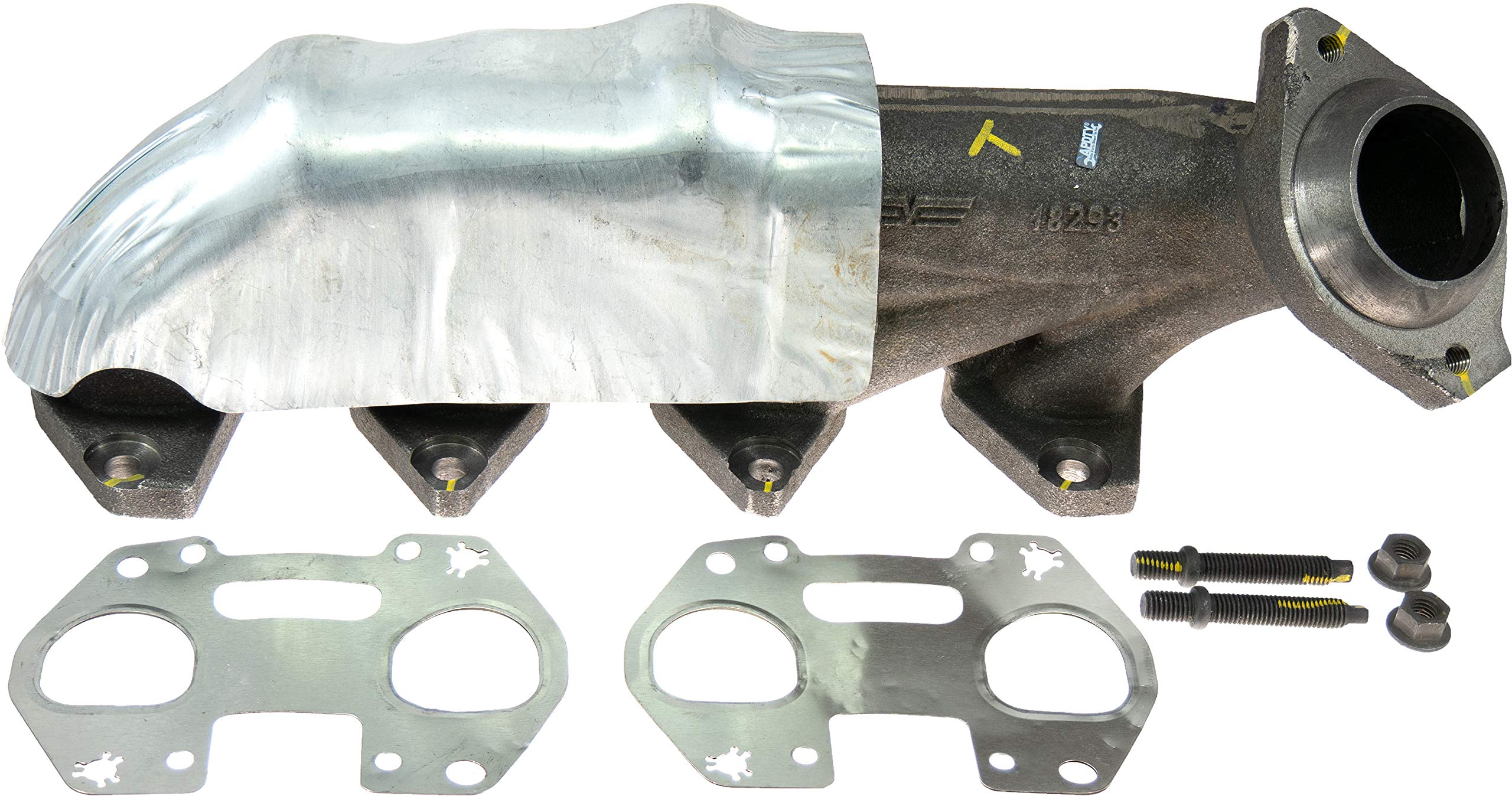 APDTY 785706 Driver Side Cast Iron Exhaust Manifold Kit - Replacement for Chevy, GMC, Ford Trucks & SUVs | High-Performance, Durable Exhaust System Upgrade for Off-Roading & Towing