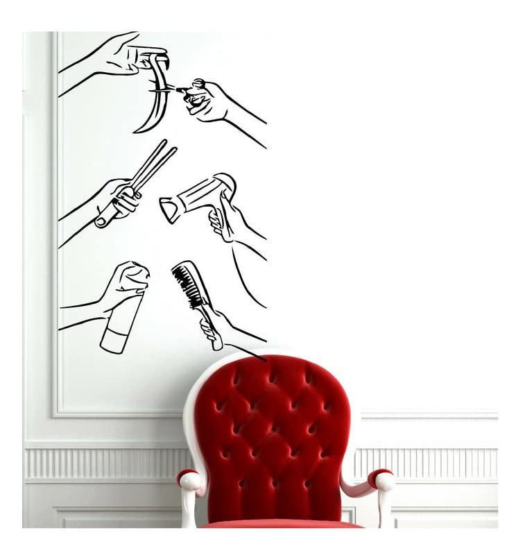 LYOMAN® Vinyl Wall Decals - Sexy Barbershop & Beauty Salon Stickers for Spa, Hair Salon & Barber Shop Decor - Perfect for Home, Office & Commercial Use