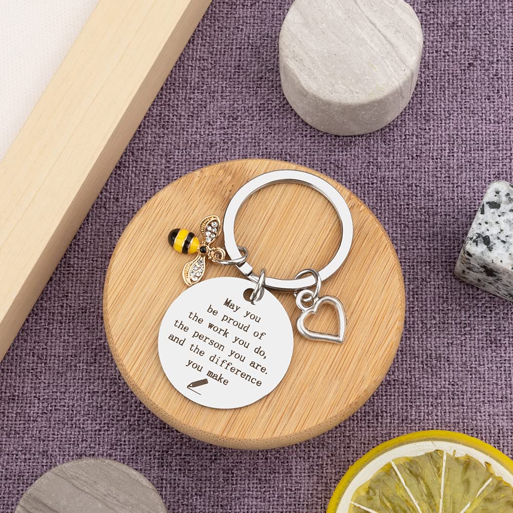 BOMEON Teacher Keychain Gifts for Women - Christmas, Birthday, Thanksgiving, Appreciation Present for Teachers, Coworkers & Educators - Perfect for Classroom, Office & Daily Use
