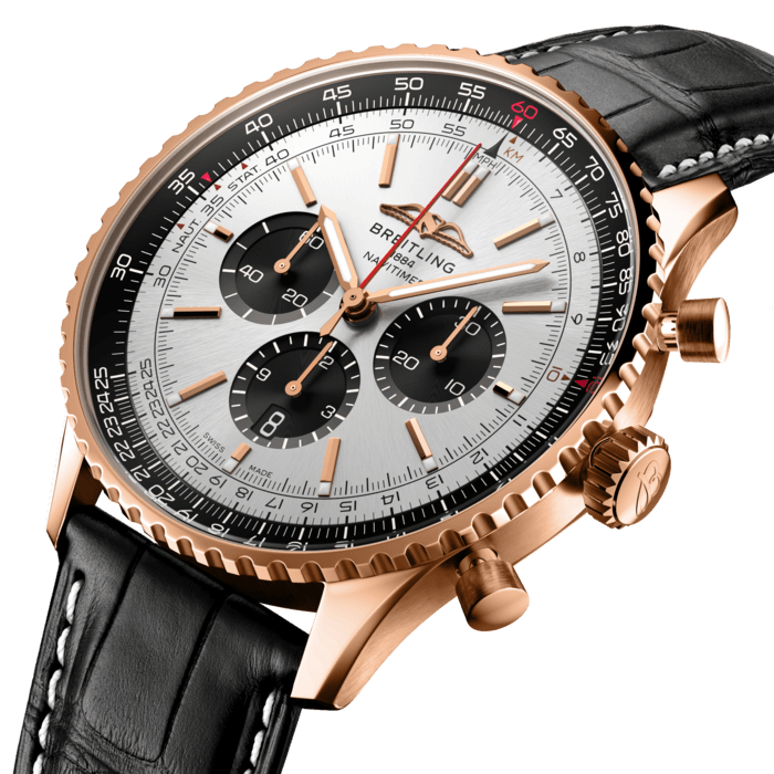 Breitling Navitimer B01 Chronograph 46mm 18K Rose Gold Men's Luxury Watch - Perfect for Business, Aviation & Special Occasions