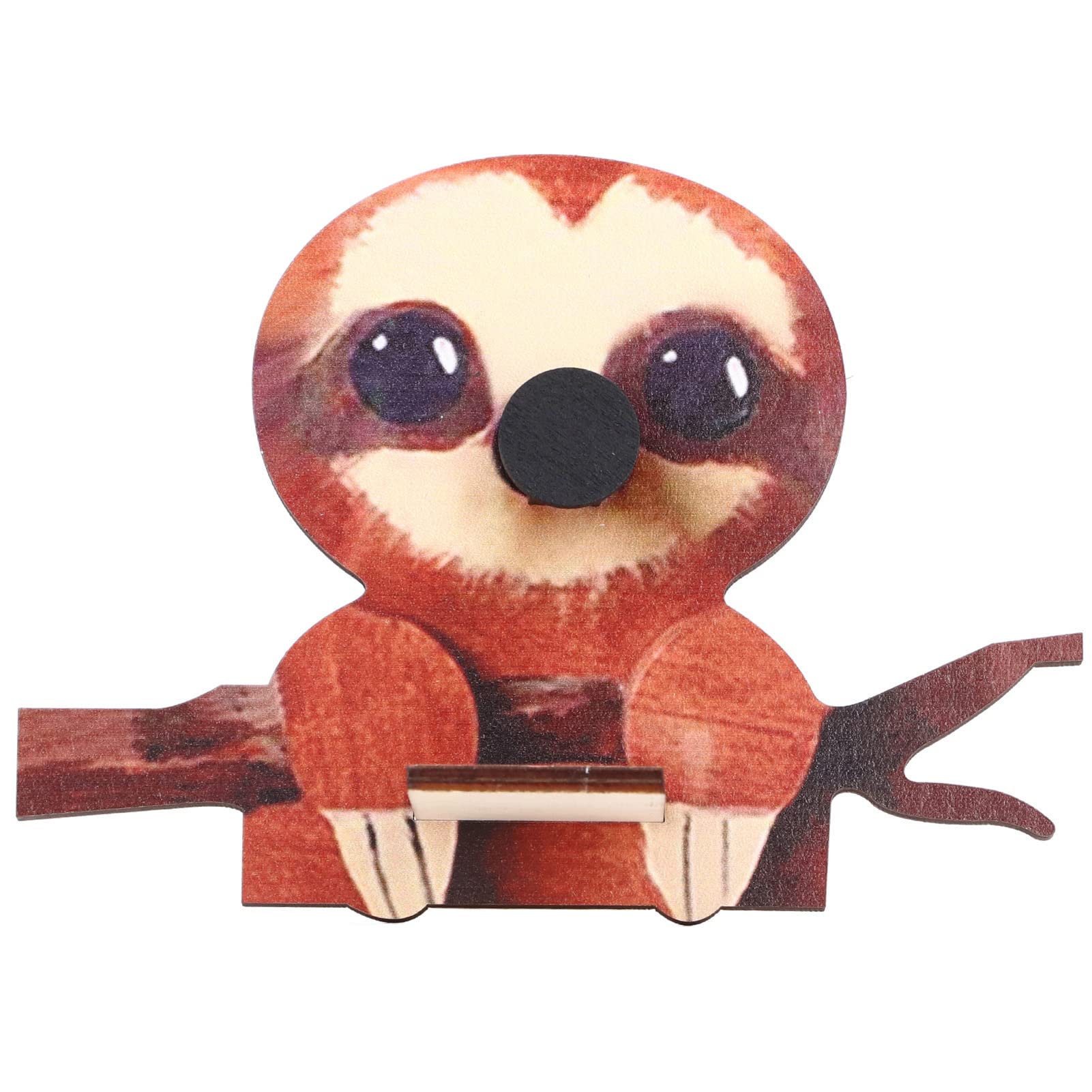 GOTOTOP Animal Shaped Glasses Holder - Natural Odorless Composite Wood Eyeglass Display Stand (Sloth Design) - Perfect for Home, Office & Retail Store Organization