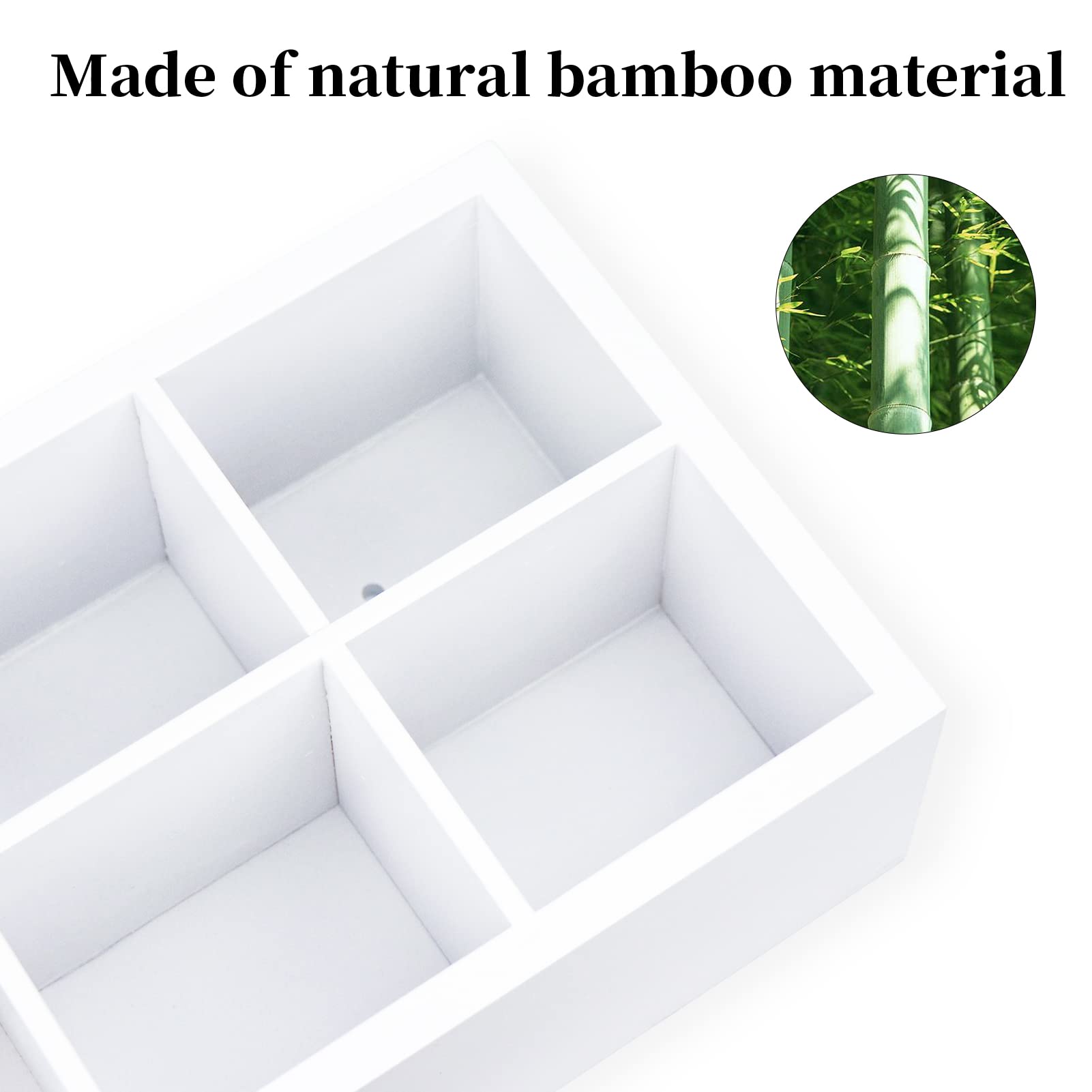 Bamboo Tie Rack Organizer - 2 Pack Wall Mounted or Drawer Storage Box with 16 Compartments for Ties, Belts, Socks & Underwear - Perfect for Closet, Bedroom & Dressing Room Organization - Space Saving Solution for Men's Accessories