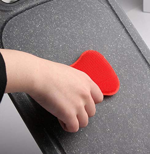 Premium Silicone Sponge Scrubbers for Dishes - 3 Pack Non-Scratch Kitchen Cleaning Sponges with Scrub Brush - Durable, Odor-Free Dishwashing Sponges for Pots, Pans & Cookware - Essential Household Cleaning Supplies for Kitchen & Home