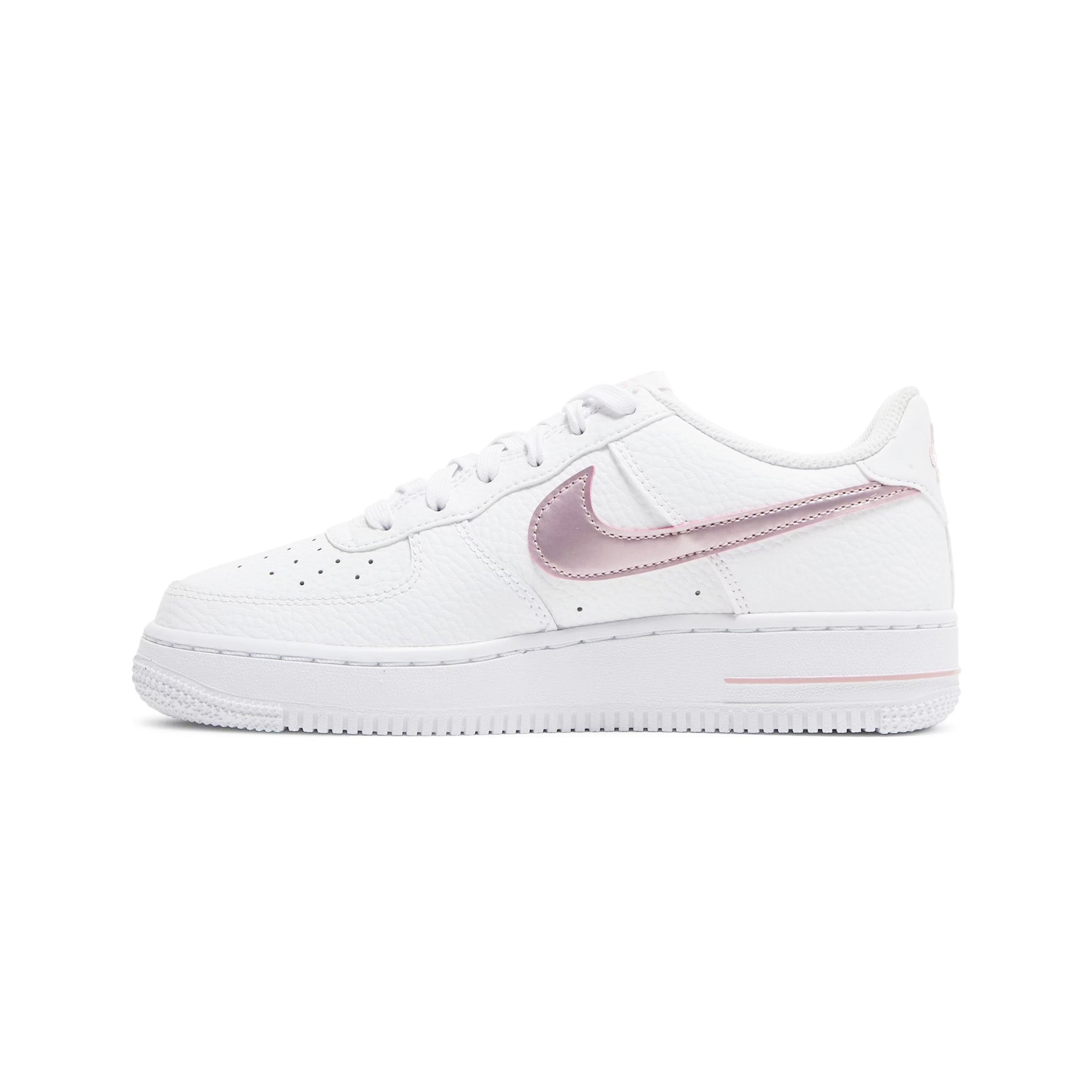 Nike Air Force 1 Low 'White Pink Glaze' GS Sneakers for Women (2021 Release) - Perfect for Casual Wear, Street Style & Sneaker Collection