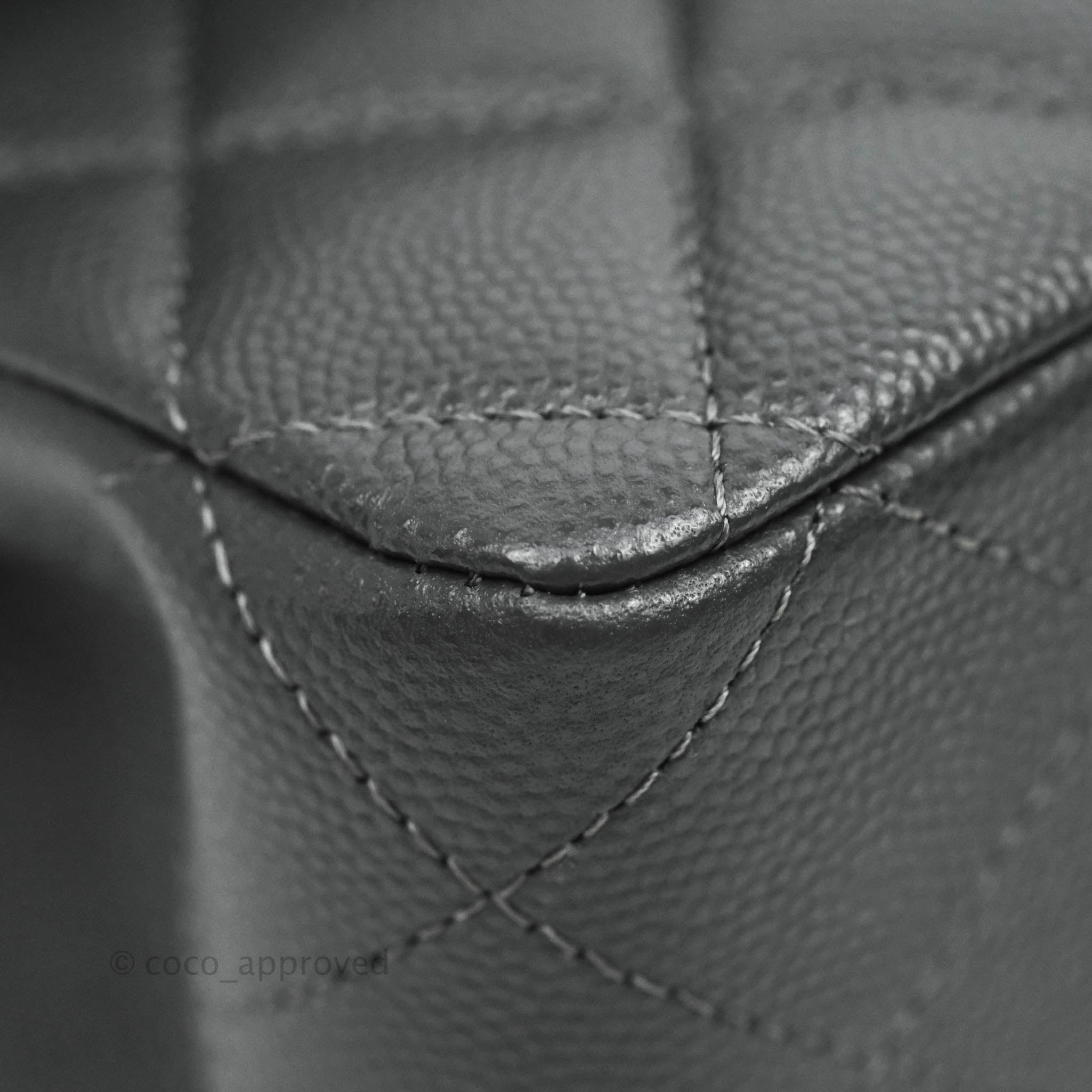 Chanel Classic M/L Medium Double Flap Bag in Dark Grey Caviar Leather with Gold Hardware - Luxury Handbag for Women, Perfect for Work, Evening Events & Special Occasions
