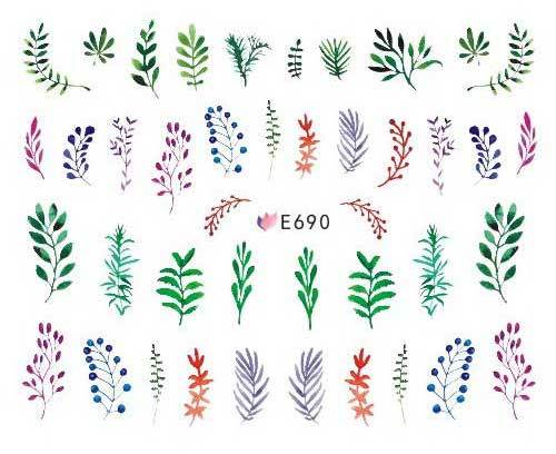 Nail Art Stickers E Collection - Premium DIY Nail Decals for Women | Perfect for Parties, Weddings & Everyday Fashion