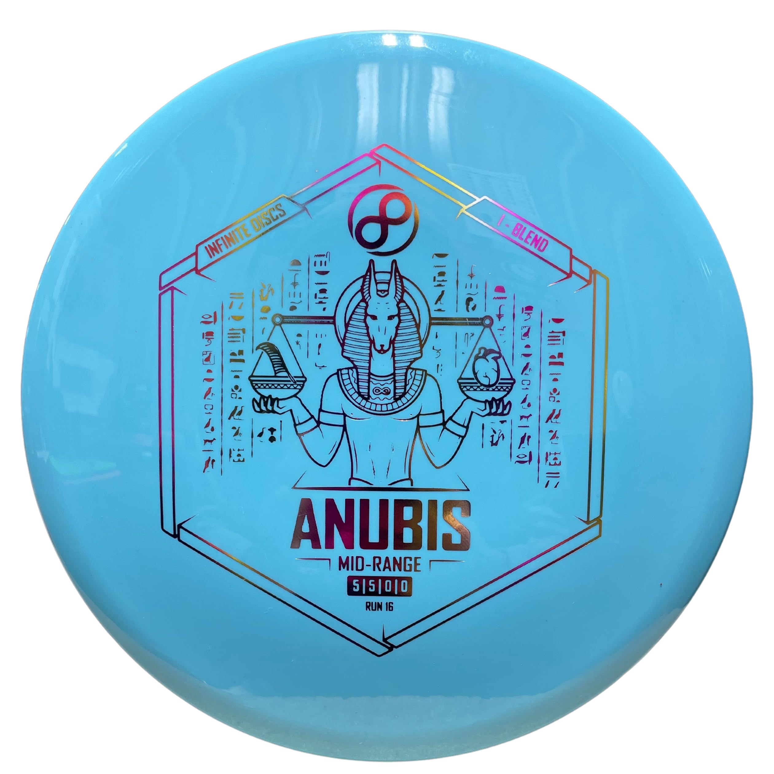 Infinite Discs Anubis Disc Golf Straight Mid Range Driver - Premium I-Blend Plastic for Accurate Throws | Perfect for Fairway Shots and Approach Play